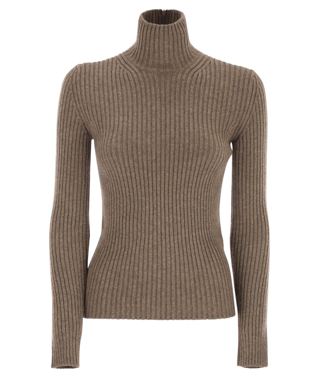 MAX MARA Коричневый шерстяной джемпер / свитер, фото 1