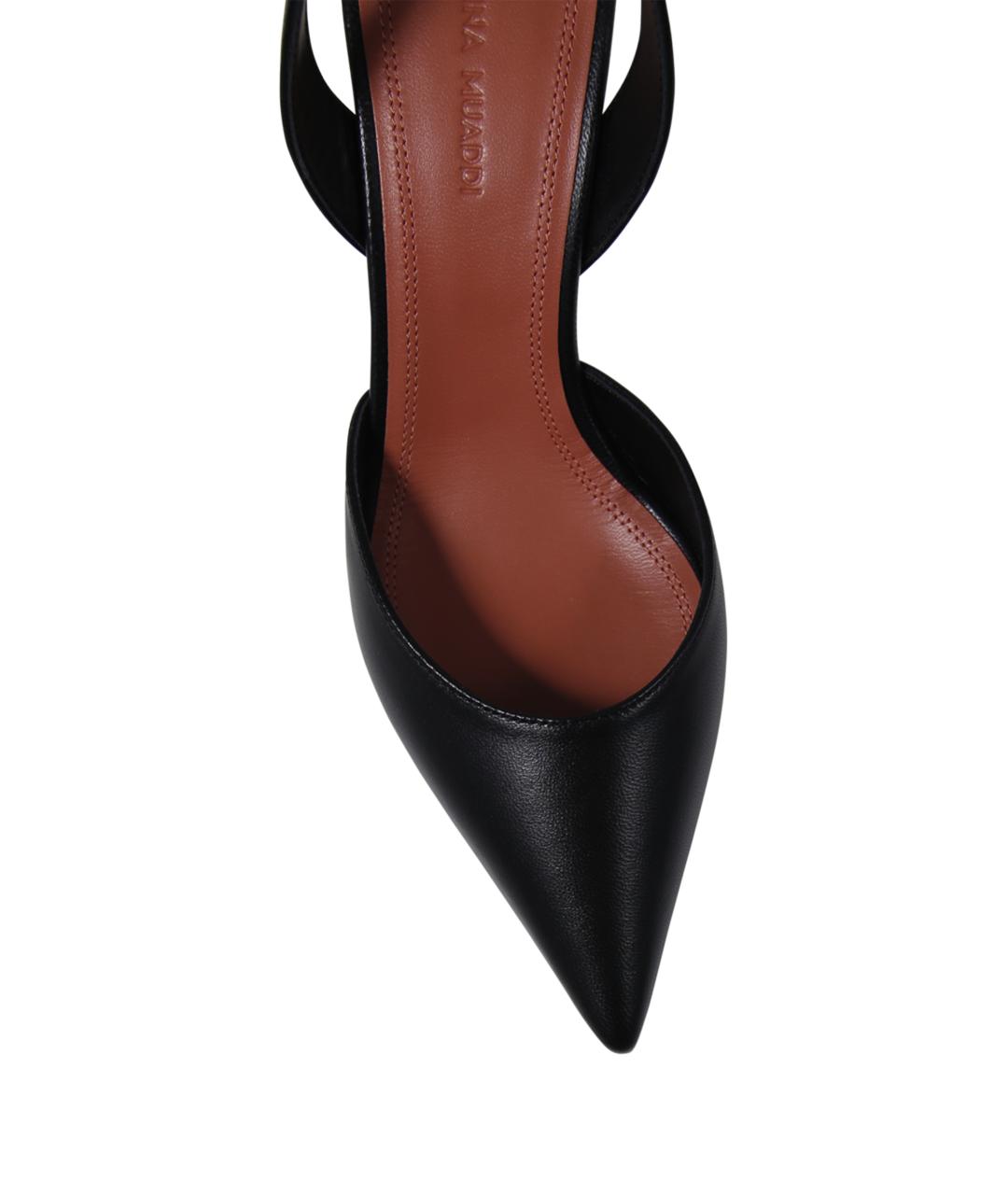 Amina Muaddi Черные туфли, фото 4