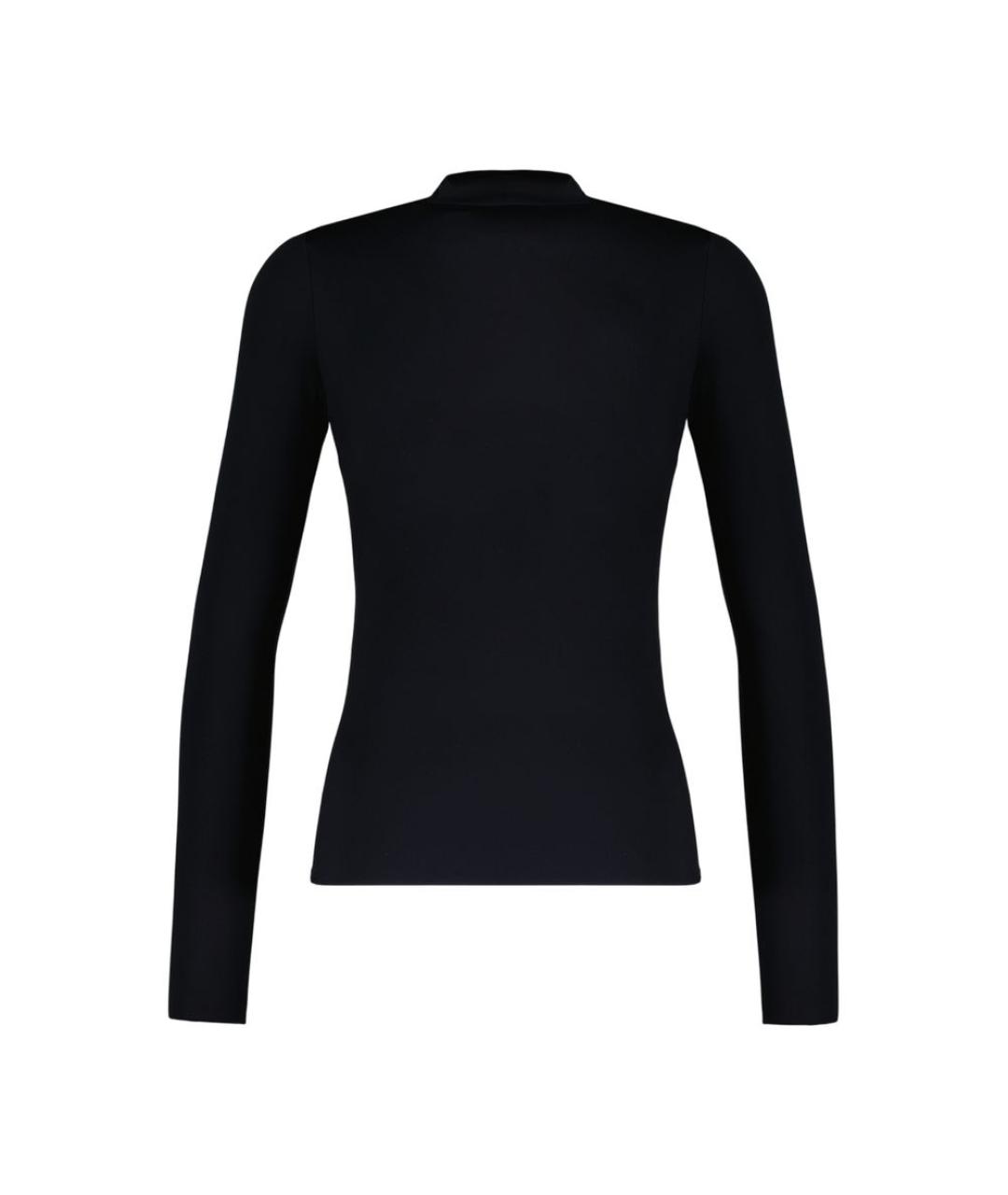 MARINE SERRE Черная полиэстеровая водолазка, фото 2