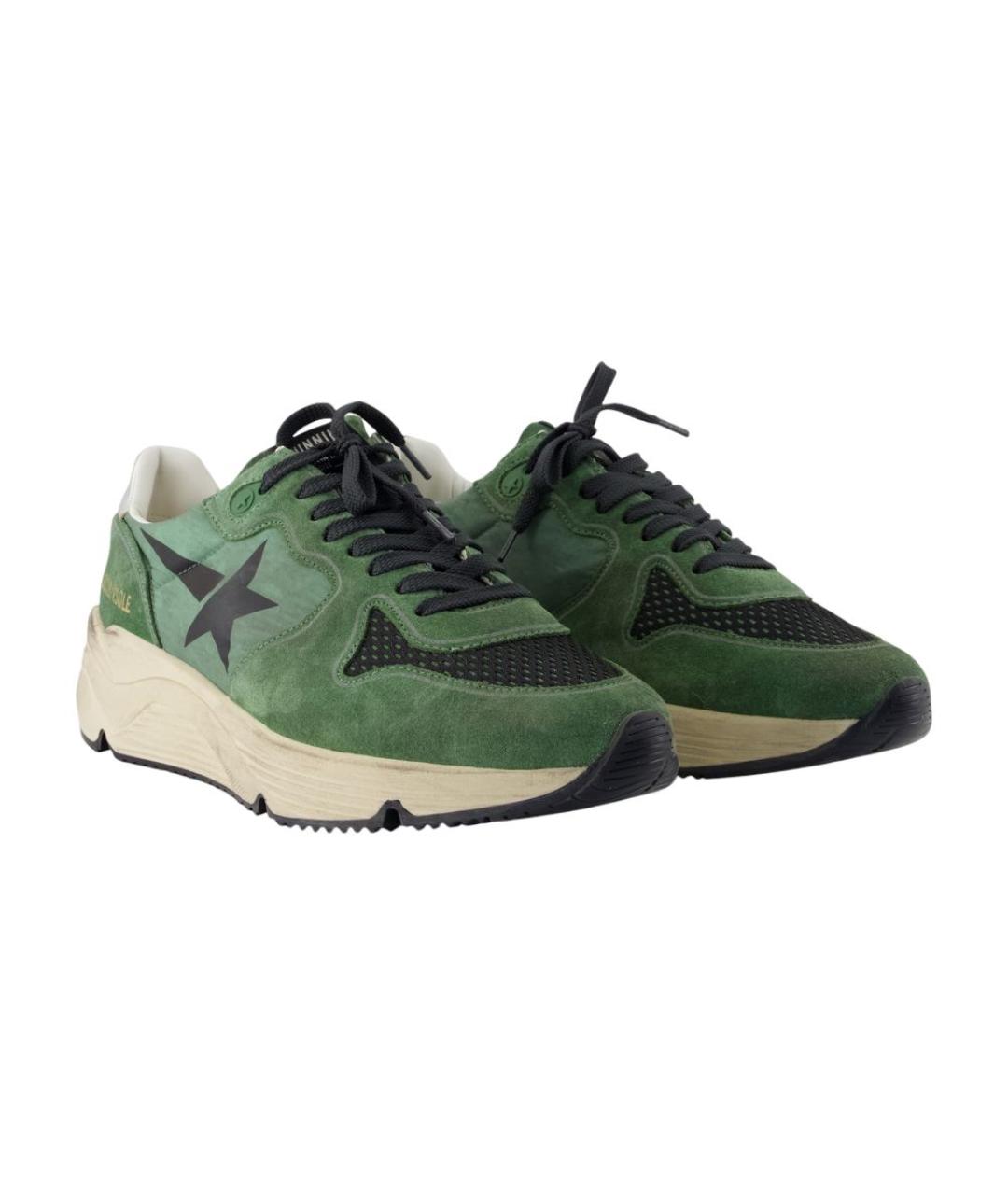 GOLDEN GOOSE DELUXE BRAND Зеленые низкие кроссовки / кеды, фото 2