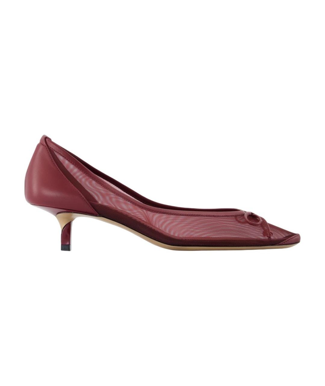 JACQUEMUS Бордовые синтетические туфли, фото 1