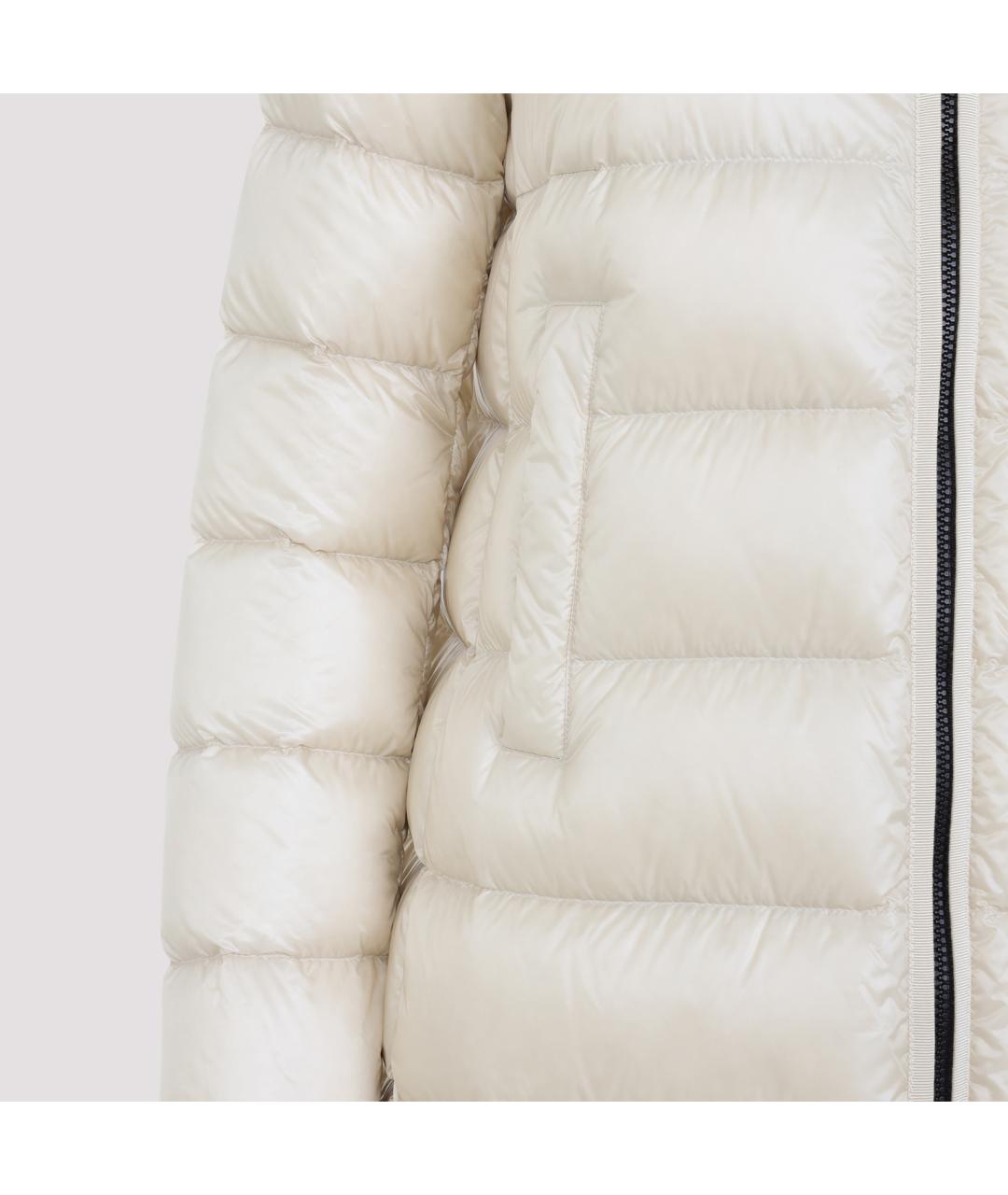 MONCLER Белый полиамидовый пуховик, фото 4
