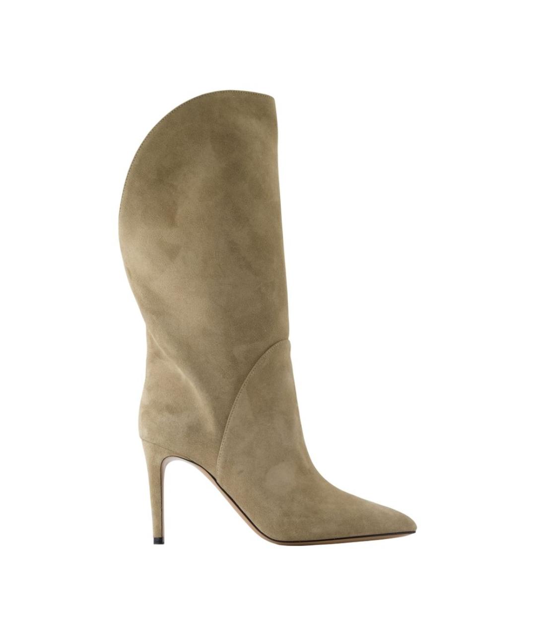 PARIS TEXAS Бежевые замшевые сапоги, фото 1