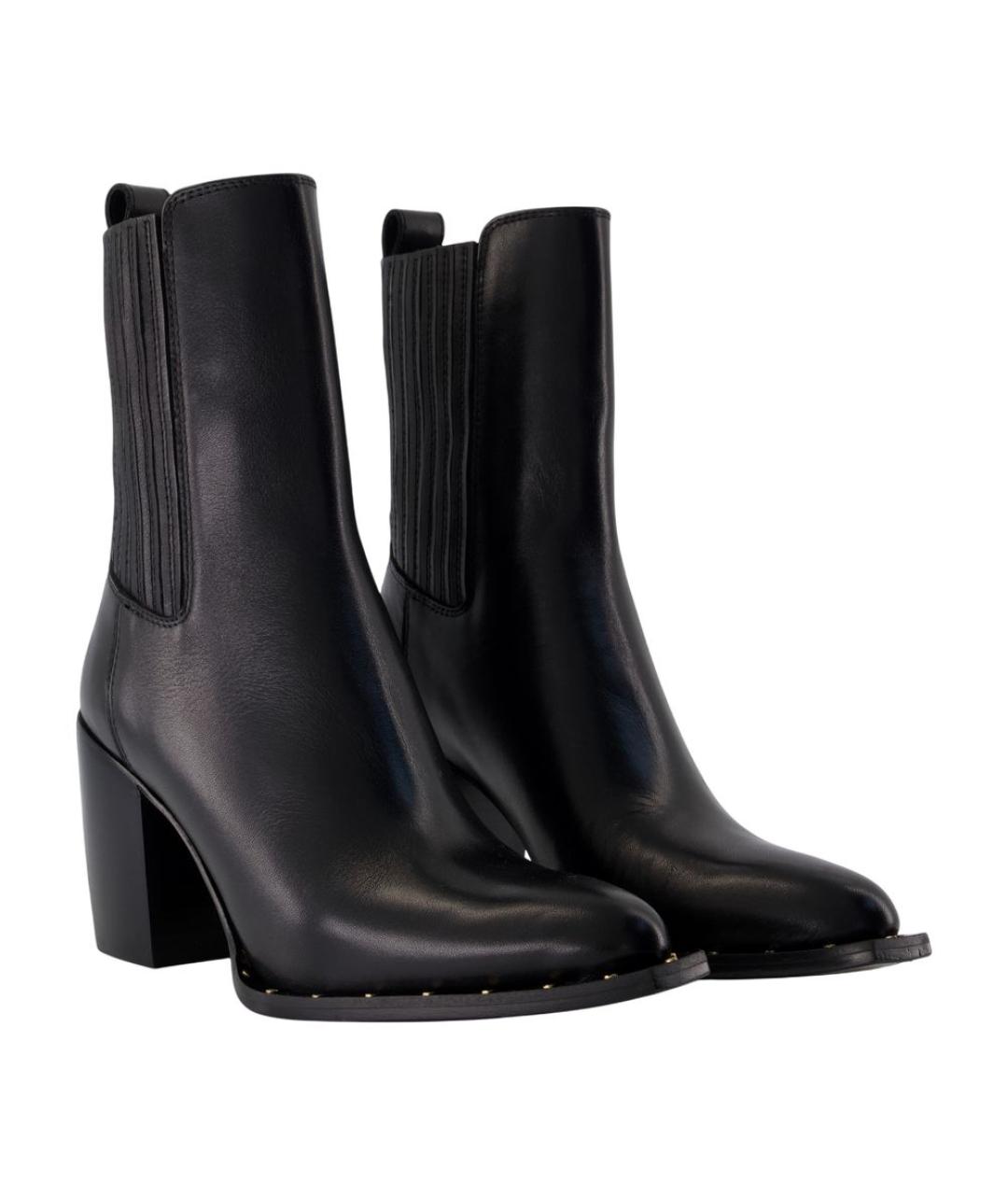 GOLDEN GOOSE DELUXE BRAND Черные кожаные ботинки, фото 2