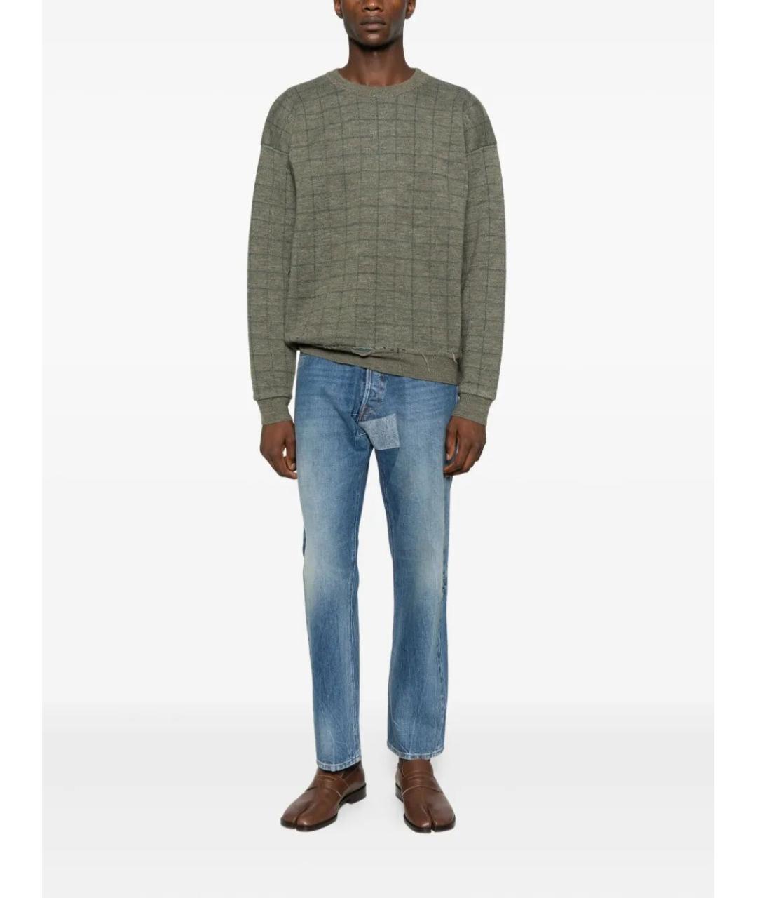 MAISON MARGIELA Зеленый шерстяной джемпер / свитер, фото 6