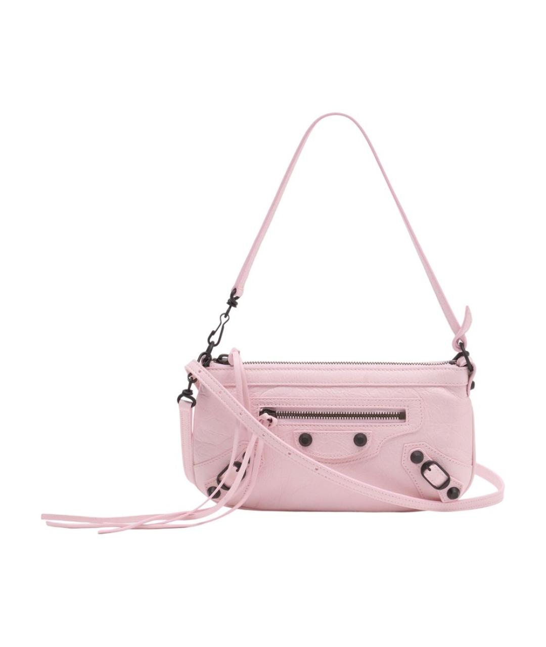 BALENCIAGA Розовая кожаная сумка через плечо, фото 1