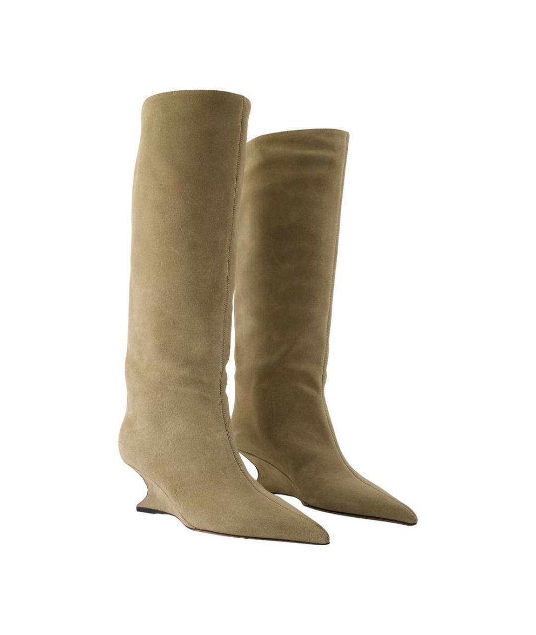 PARIS TEXAS Бежевые замшевые сапоги, фото 2