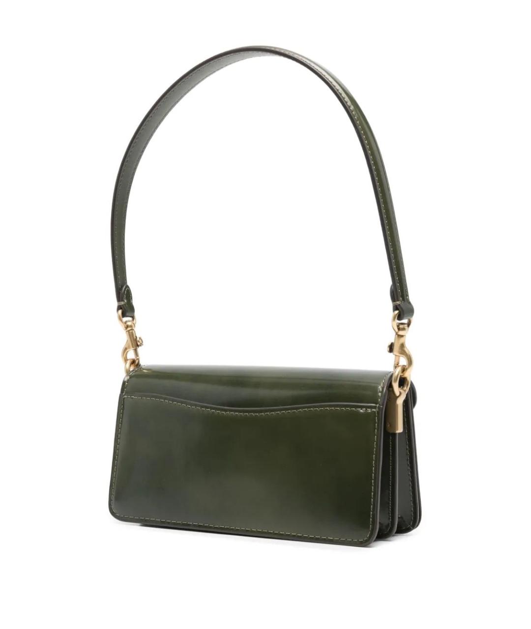 COACH Зеленая кожаная сумка через плечо, фото 3
