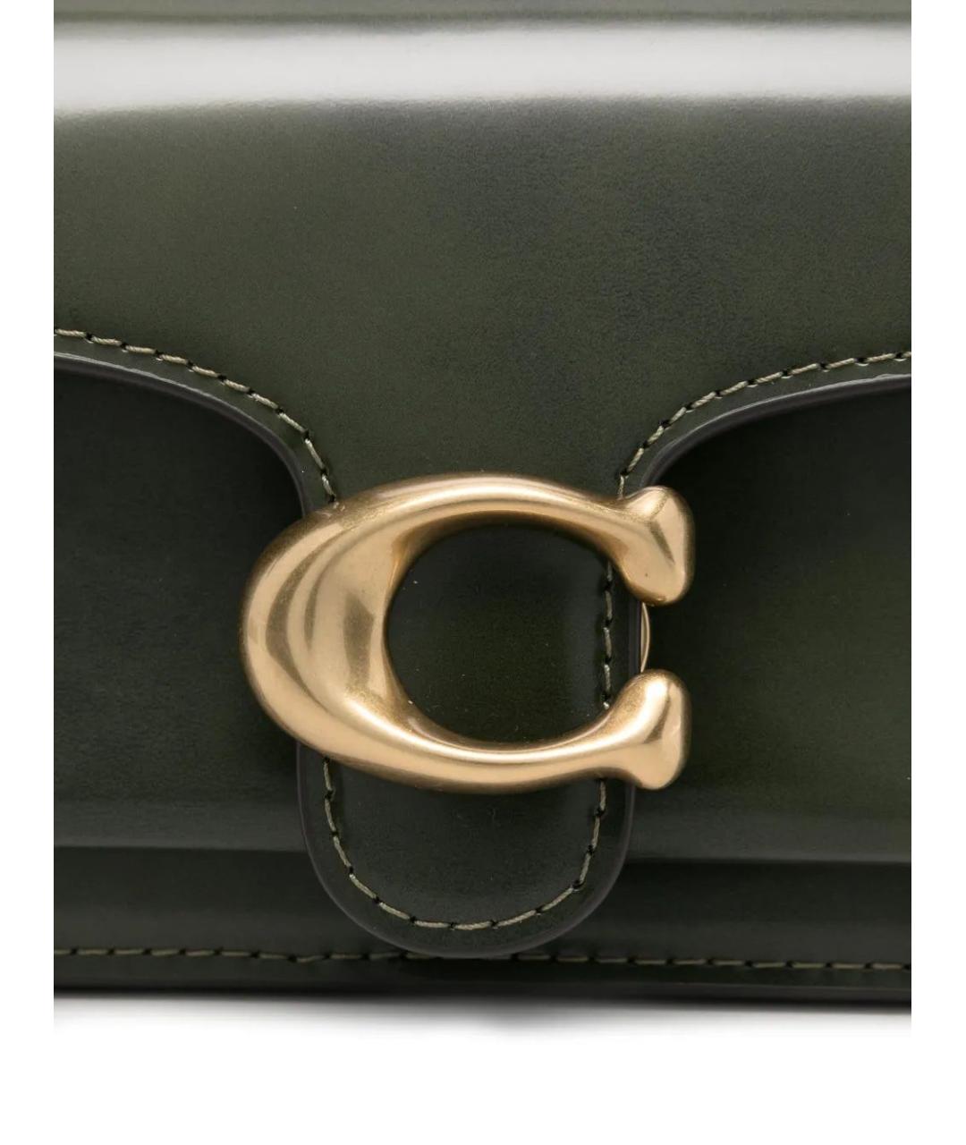 COACH Зеленая кожаная сумка через плечо, фото 4