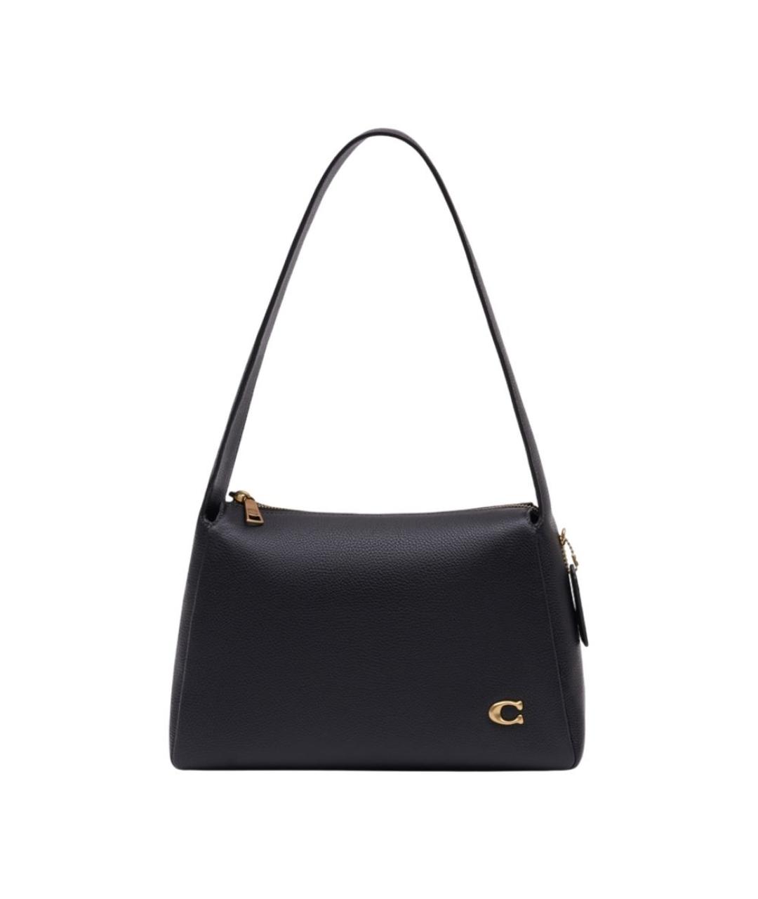 COACH Черная кожаная сумка через плечо, фото 1