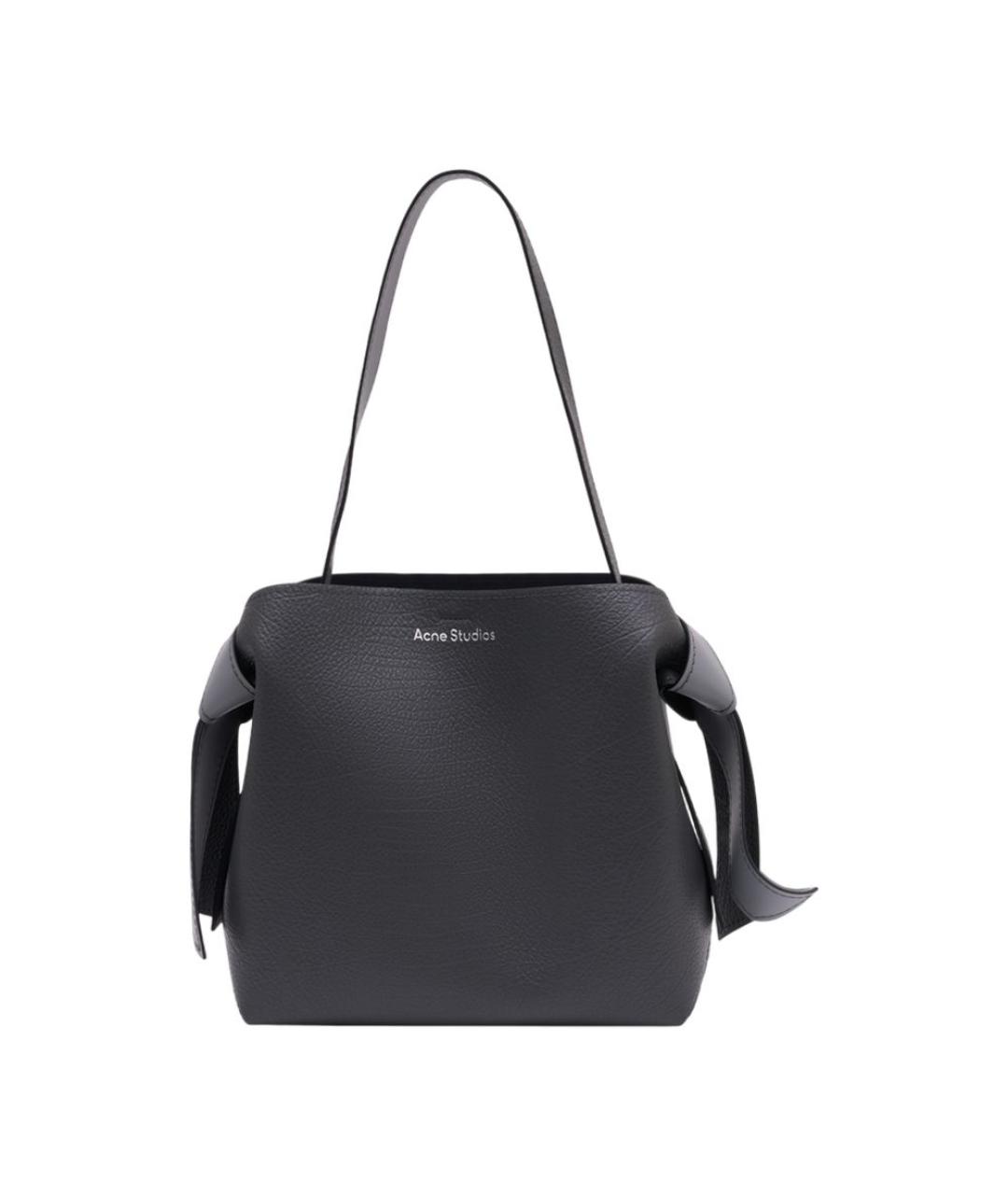 ACNE STUDIOS Серая кожаная сумка на плечо, фото 1