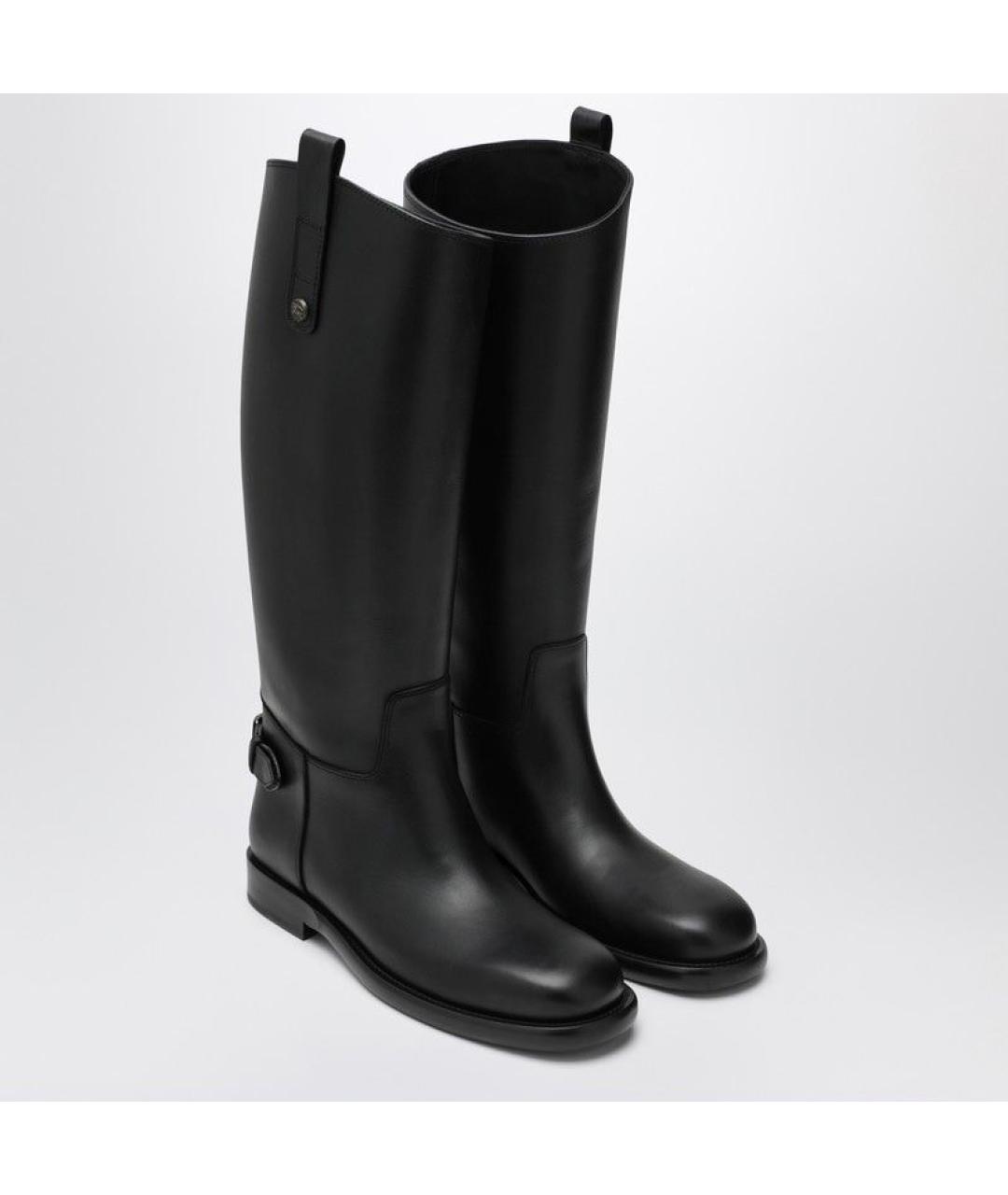 BURBERRY Черные кожаные сапоги, фото 6