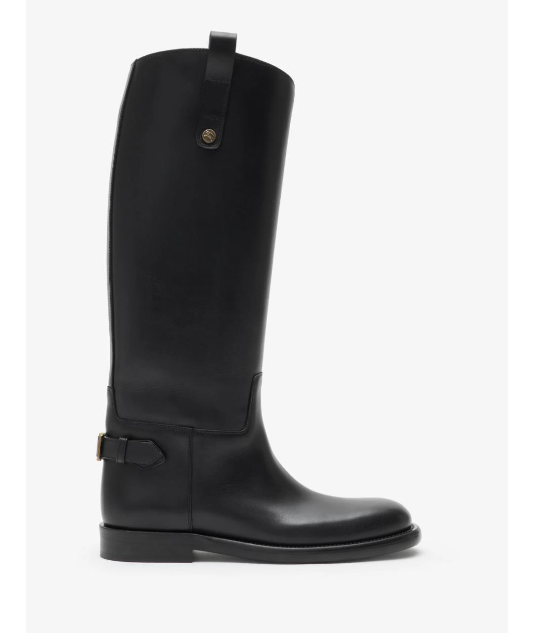 BURBERRY Черные кожаные сапоги, фото 7