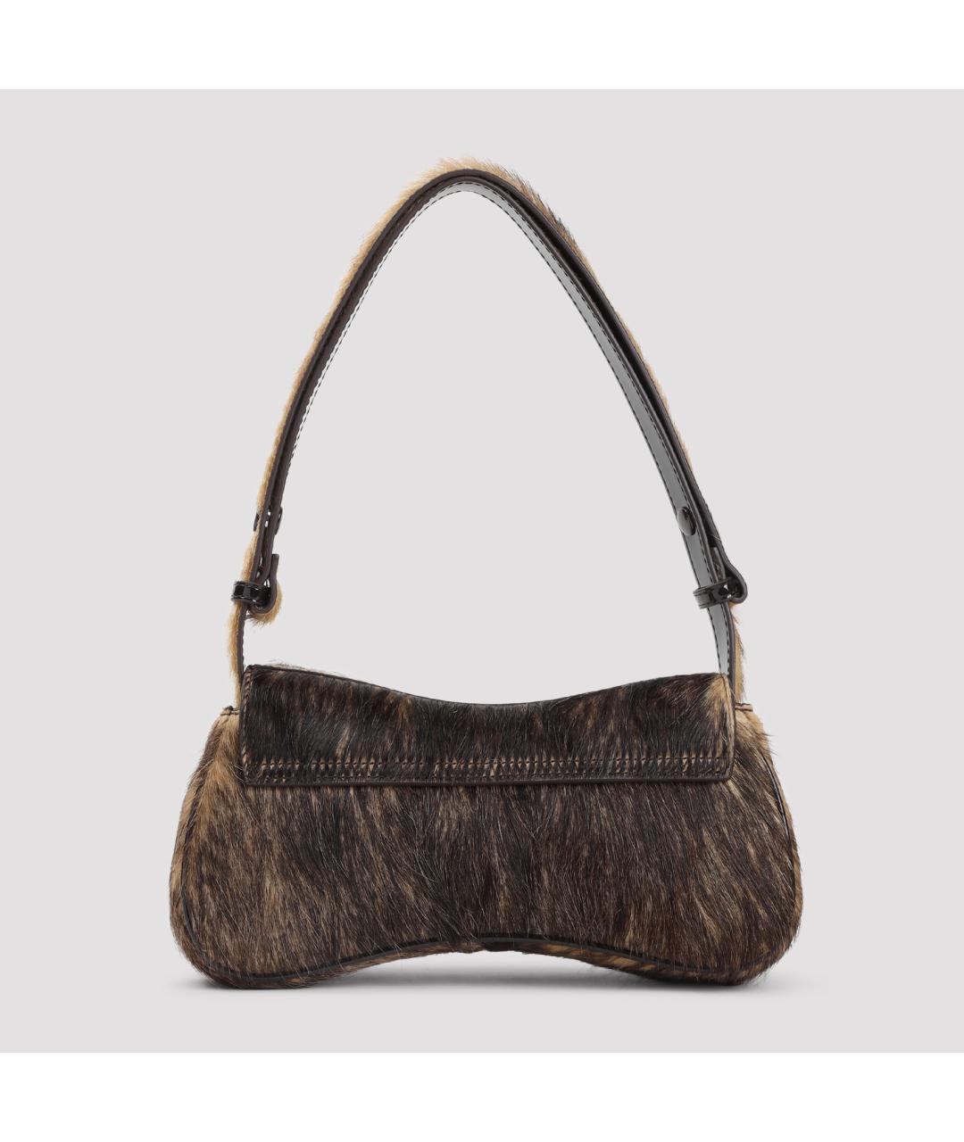 DIESEL Коричневая кожаная сумка через плечо, фото 2