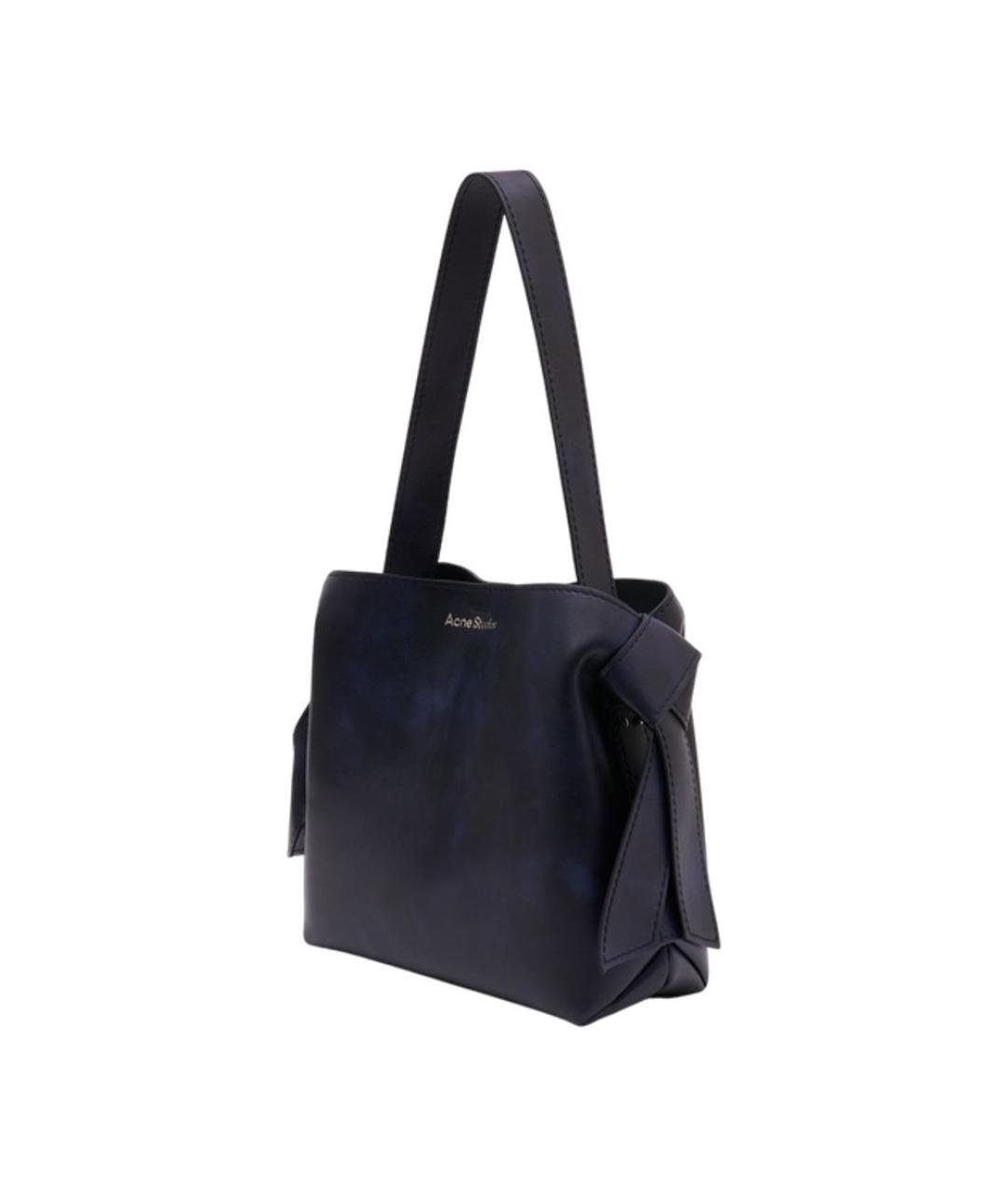 ACNE STUDIOS Синяя кожаная сумка на плечо, фото 2