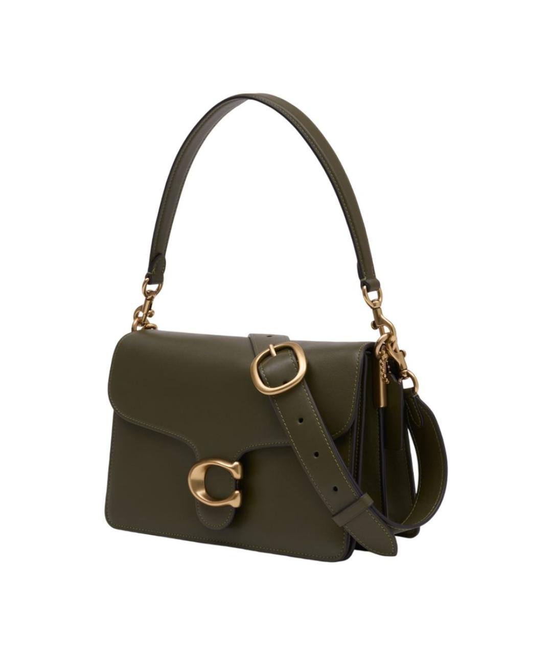 COACH Зеленая кожаная сумка через плечо, фото 2