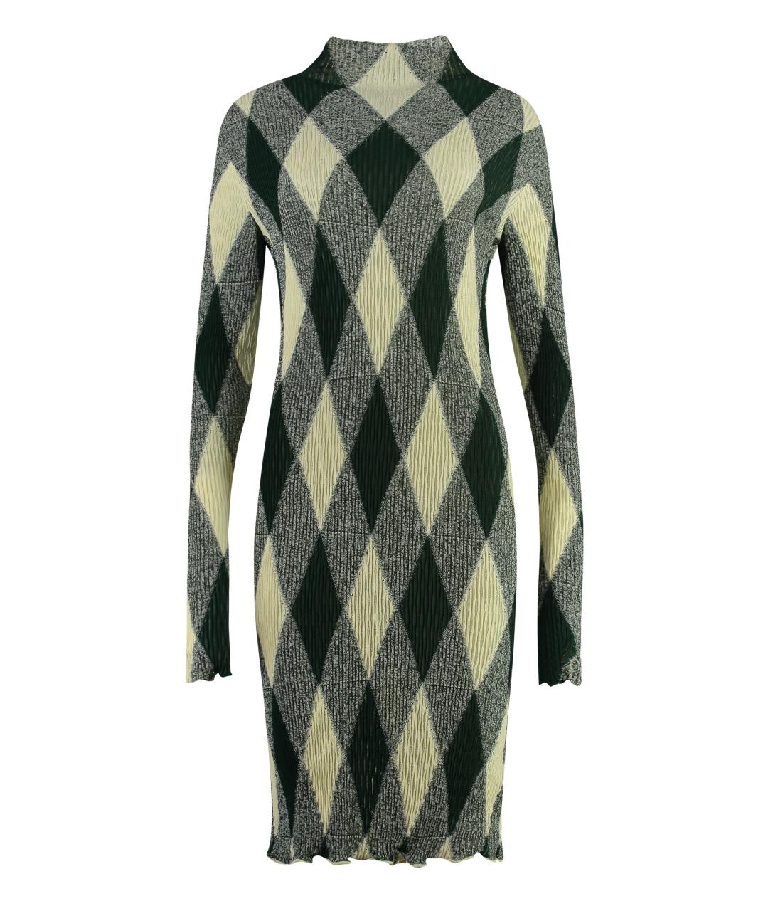 BURBERRY Зеленые хлопковое повседневное платье, фото 1