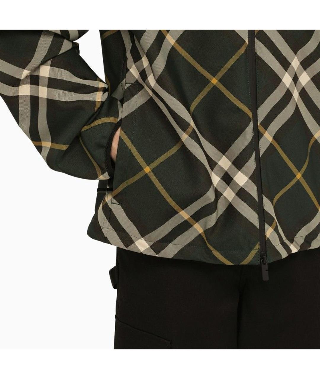 BURBERRY Зеленая полиэстеровая куртка, фото 4