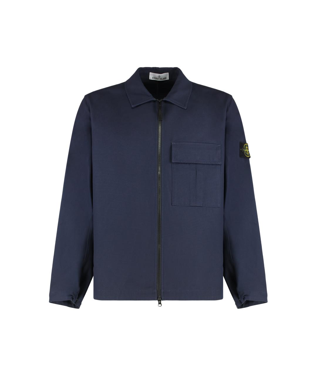 STONE ISLAND Синяя хлопковая кэжуал рубашка, фото 1