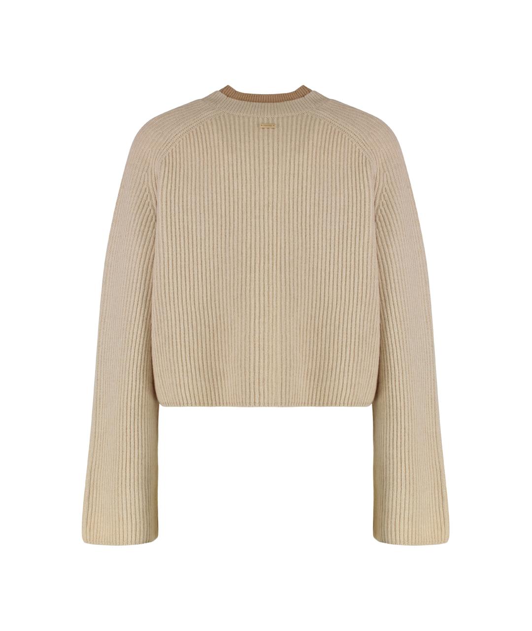 MAX MARA Бежевый кашемировый джемпер / свитер, фото 2