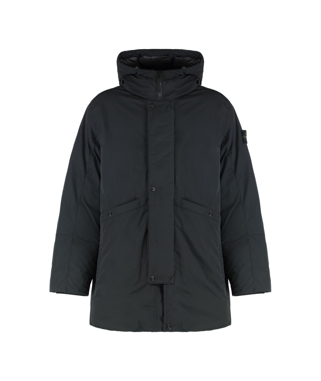 STONE ISLAND Черная полиэстеровая парка, фото 1