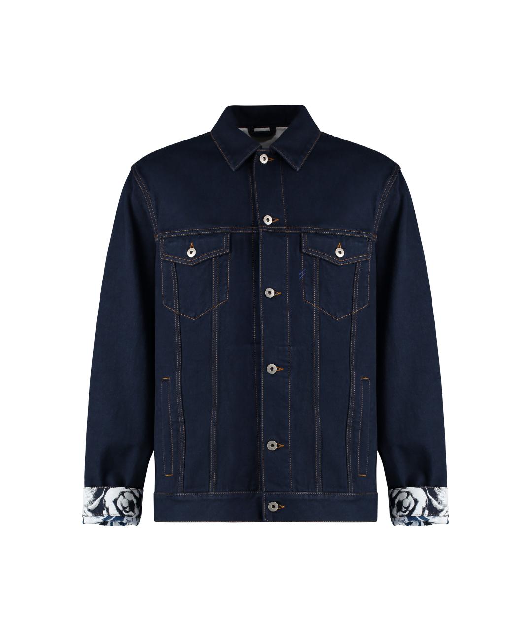 BURBERRY Синяя хлопковая куртка, фото 1