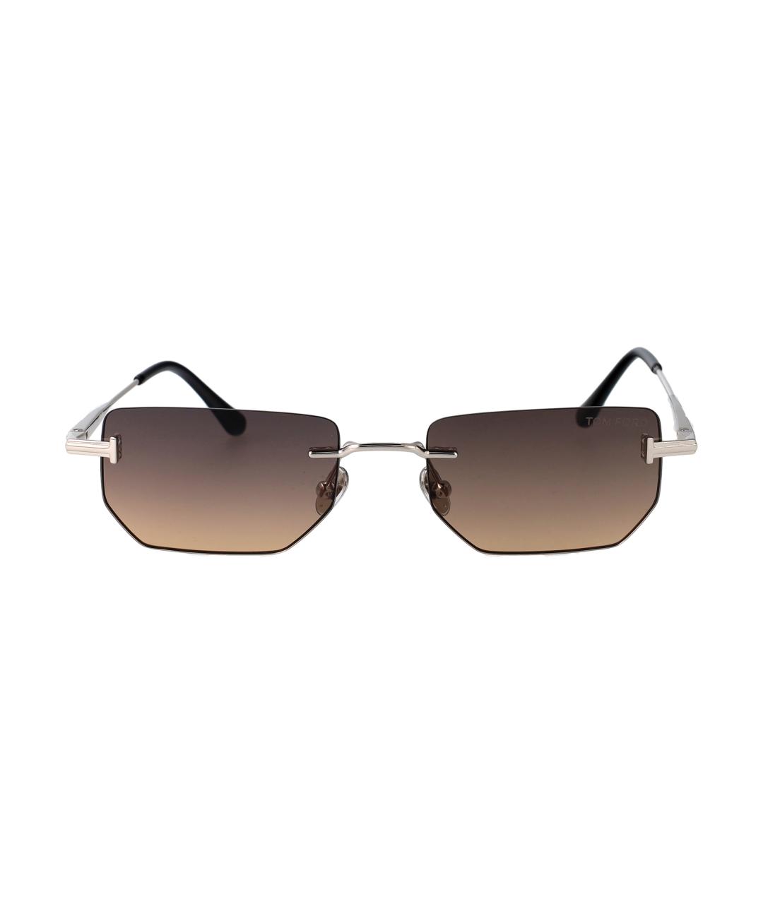 TOM FORD Серые металлические солнцезащитные очки, фото 1