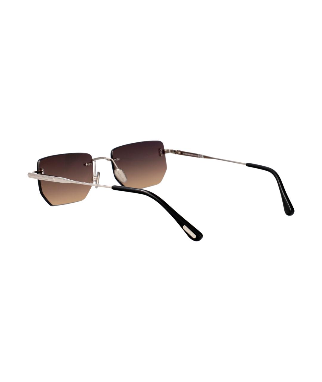 TOM FORD Серые металлические солнцезащитные очки, фото 4