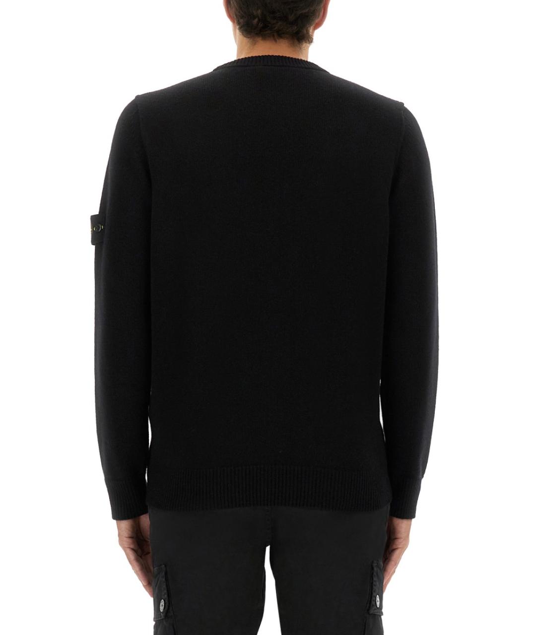 STONE ISLAND Черный шерстяной джемпер / свитер, фото 5