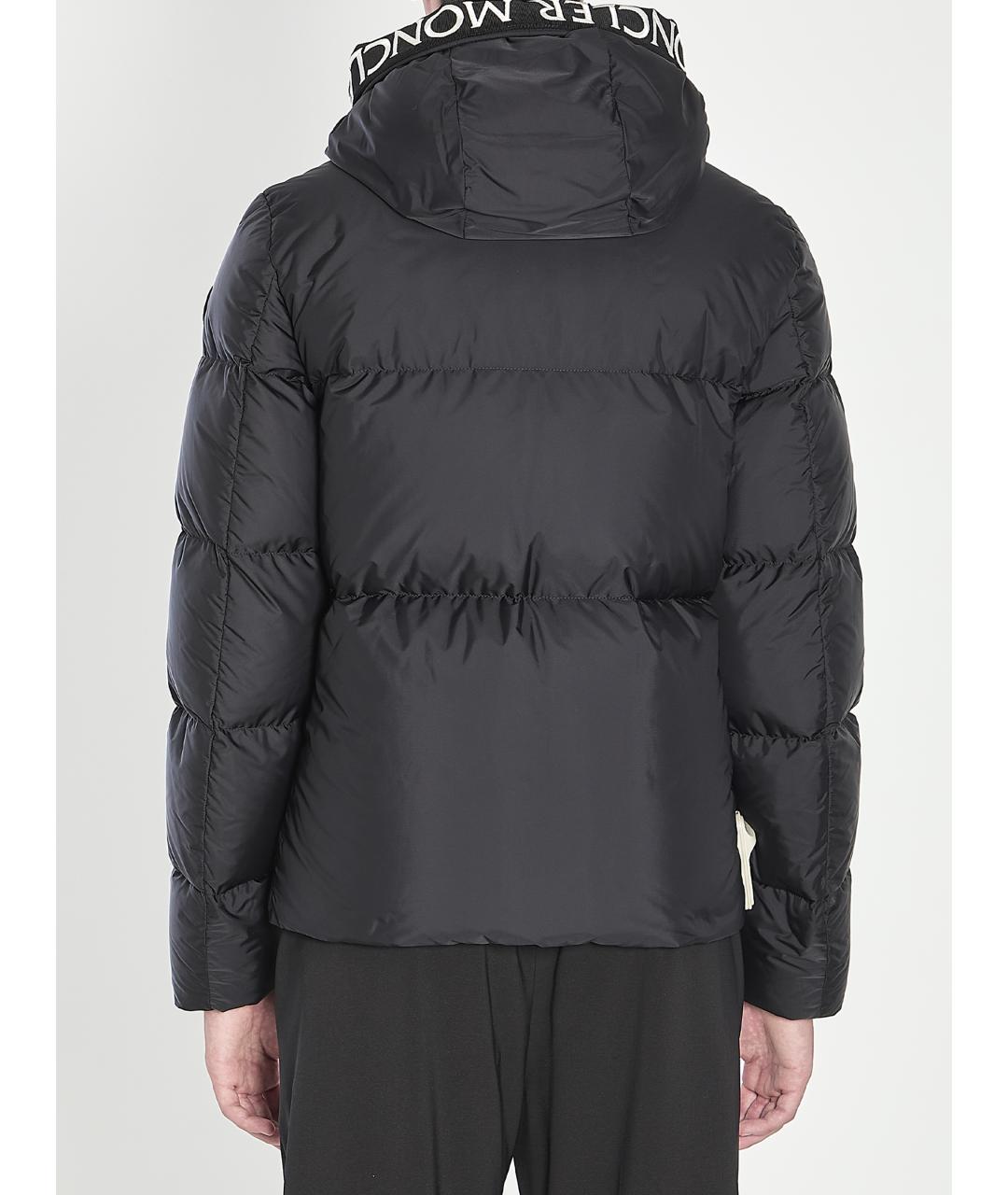 MONCLER Черный полиамидовый пуховик, фото 5