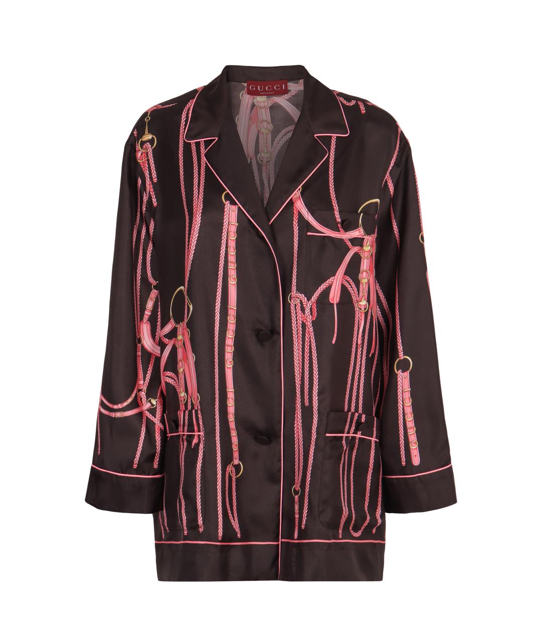 GUCCI Мульти шелковая рубашка, фото 1