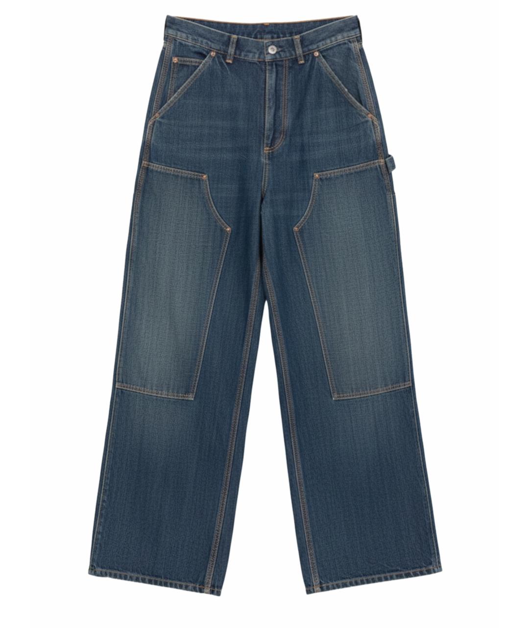 MAISON MARGIELA Синие хлопковые прямые джинсы, фото 1