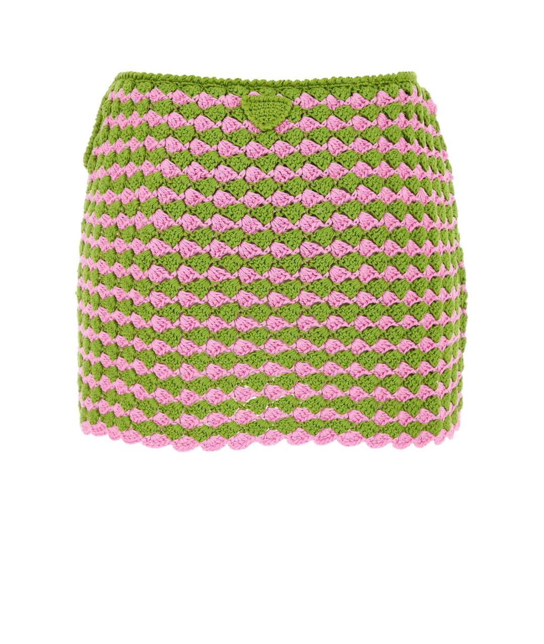 PRADA Мульти хлопковая юбка мини, фото 2