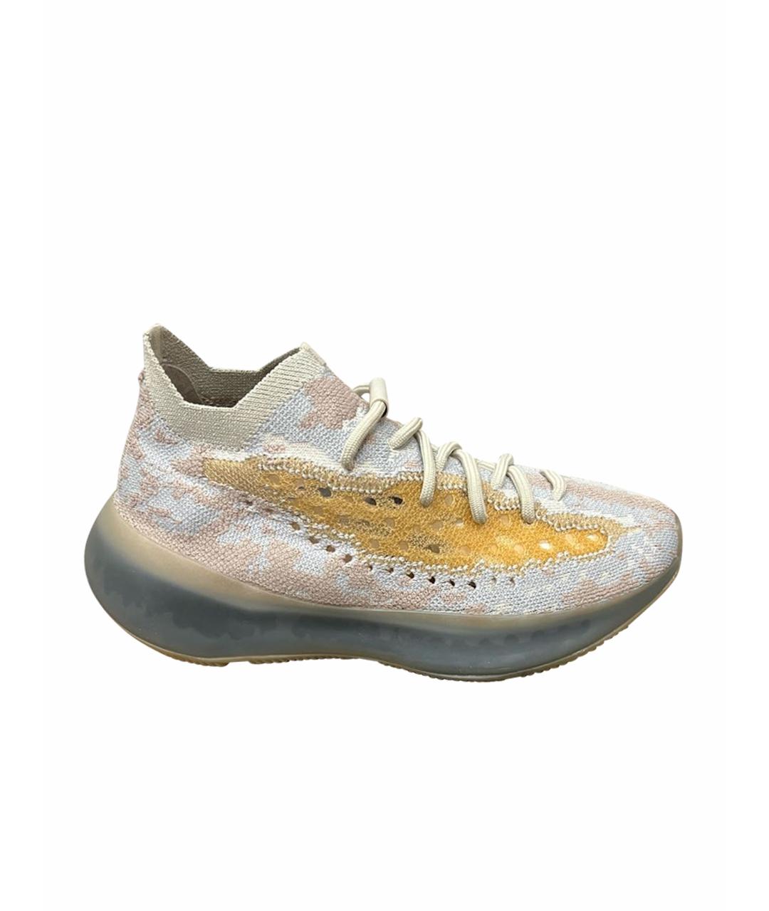 ADIDAS YEEZY Бежевые текстильные кроссовки, фото 1