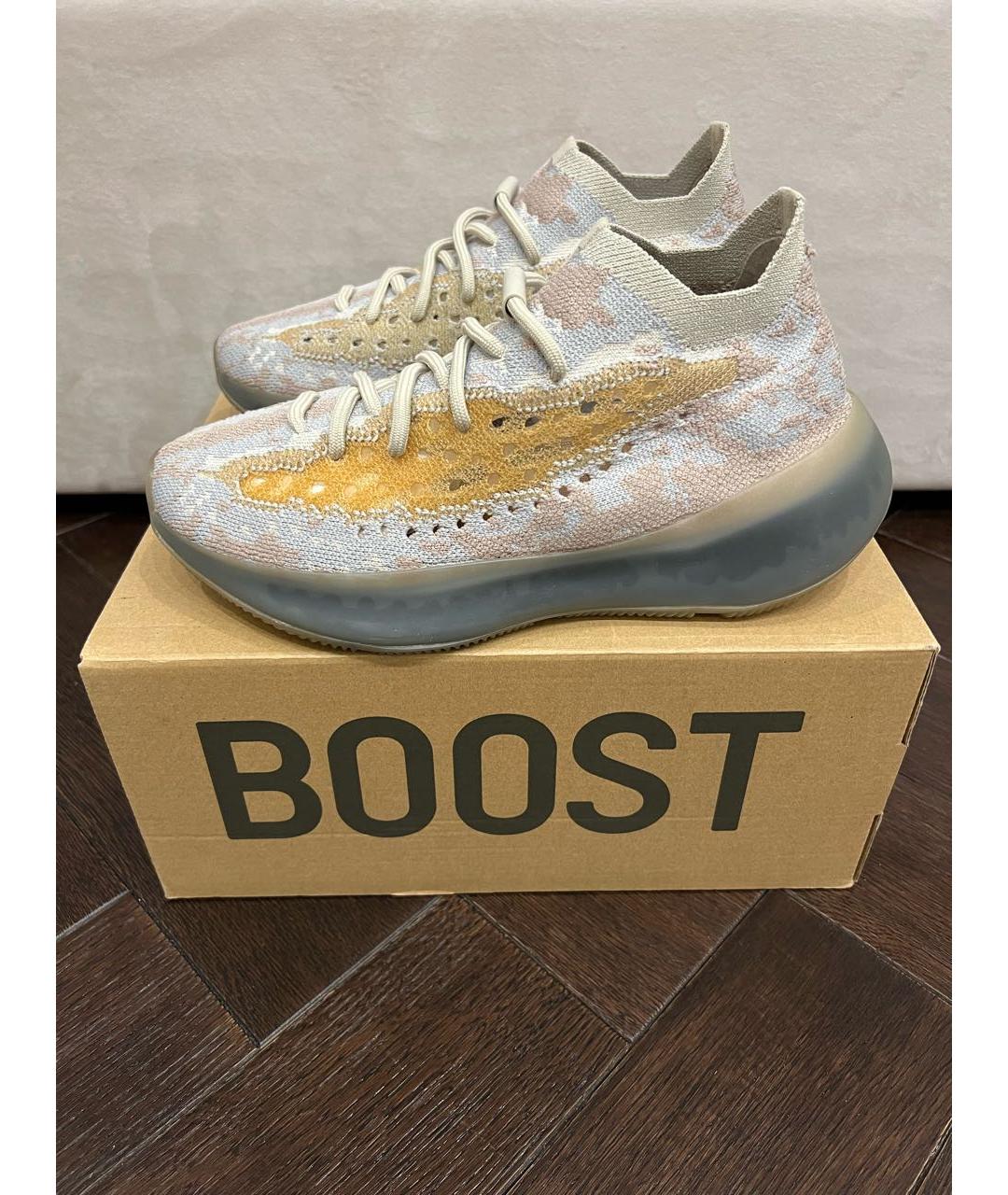 ADIDAS YEEZY Бежевые текстильные кроссовки, фото 7