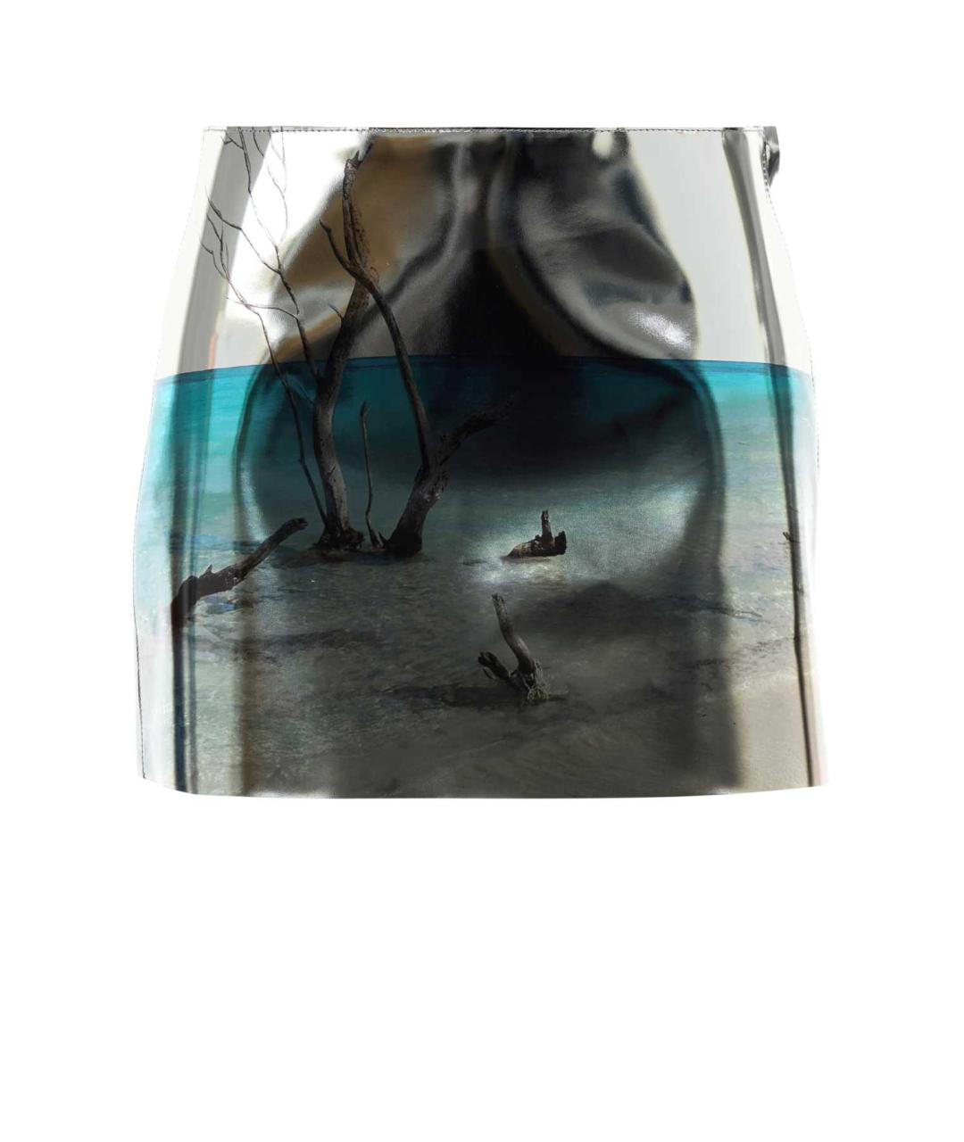 PRADA Мульти кожаная юбка мини, фото 1