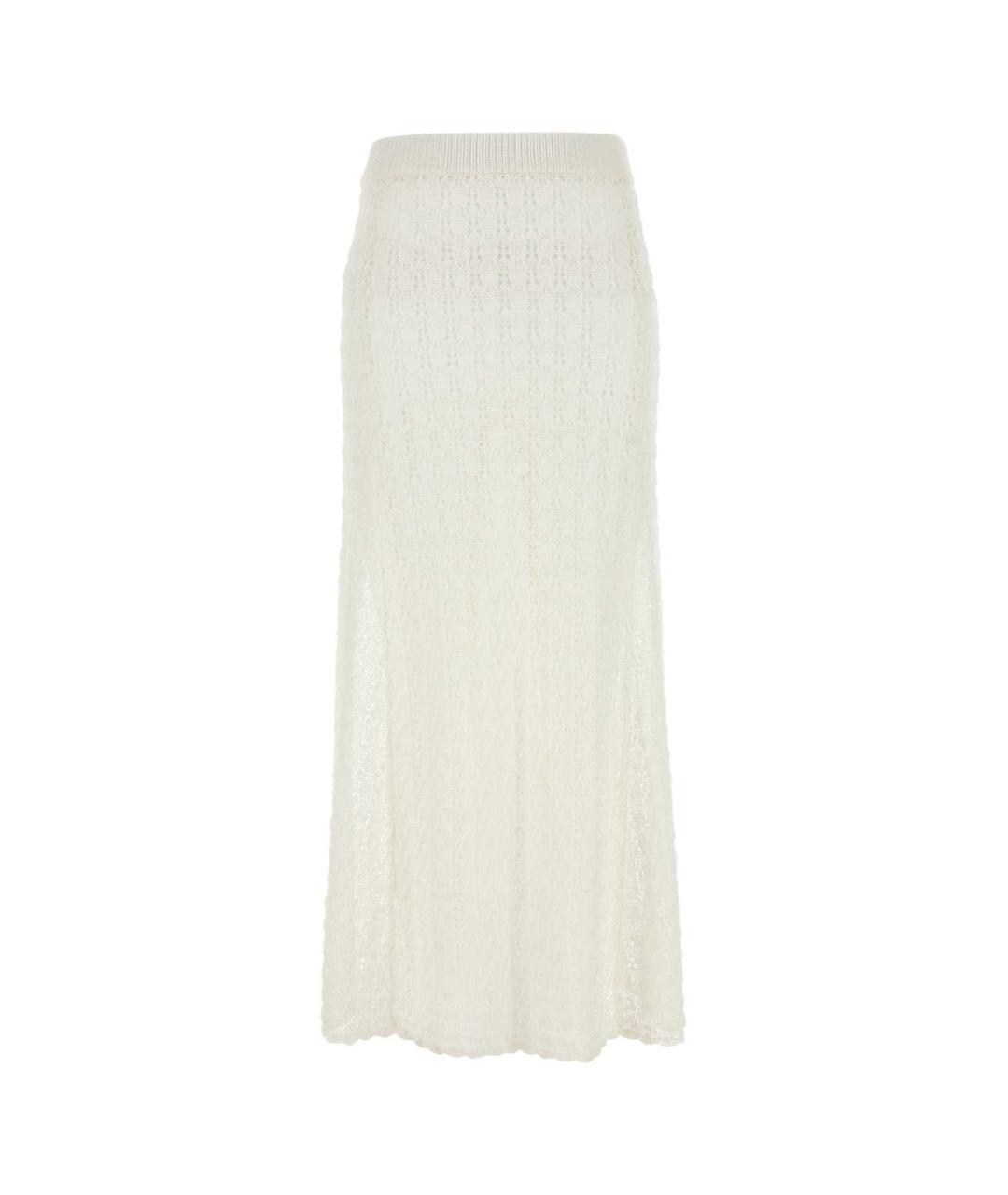 GANNI Белая полиамидовая юбка миди, фото 1