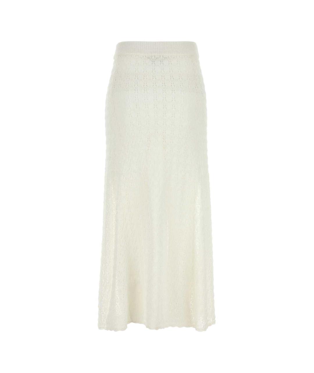 GANNI Белая полиамидовая юбка миди, фото 2