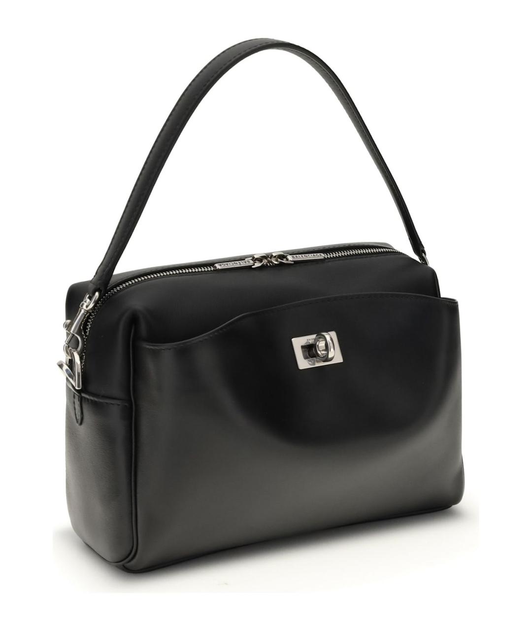 BALENCIAGA Черная кожаная сумка на плечо, фото 2