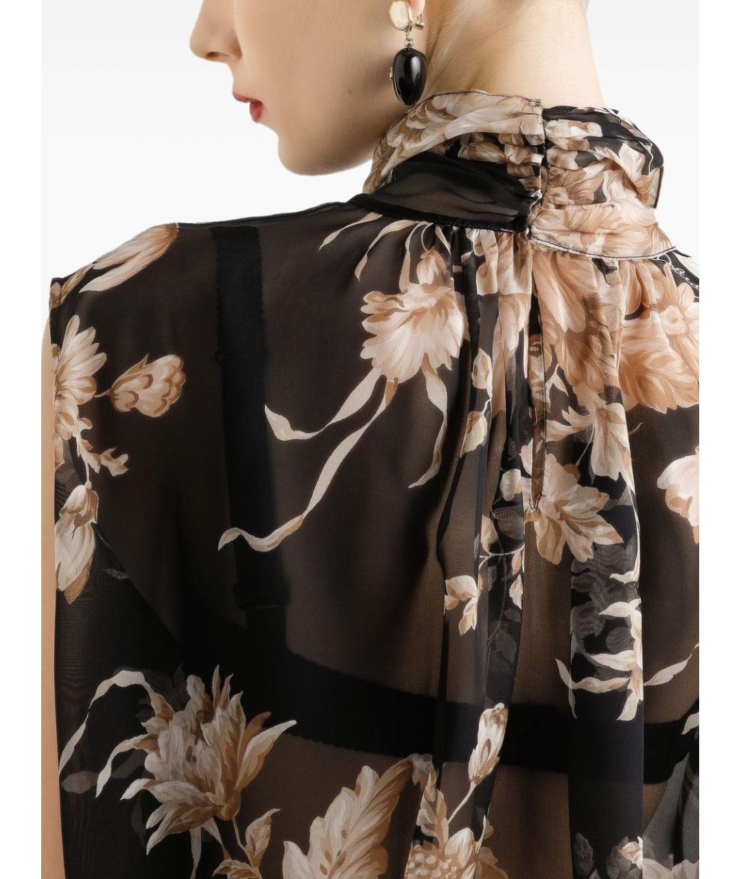 DOLCE&GABBANA Мульти шелковая блузы, фото 5