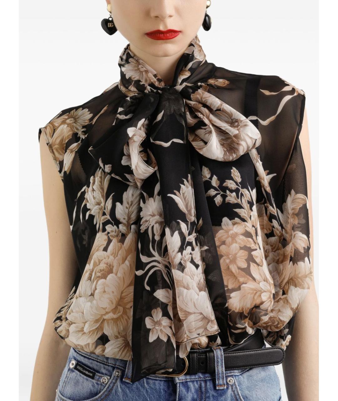 DOLCE&GABBANA Мульти шелковая блузы, фото 2