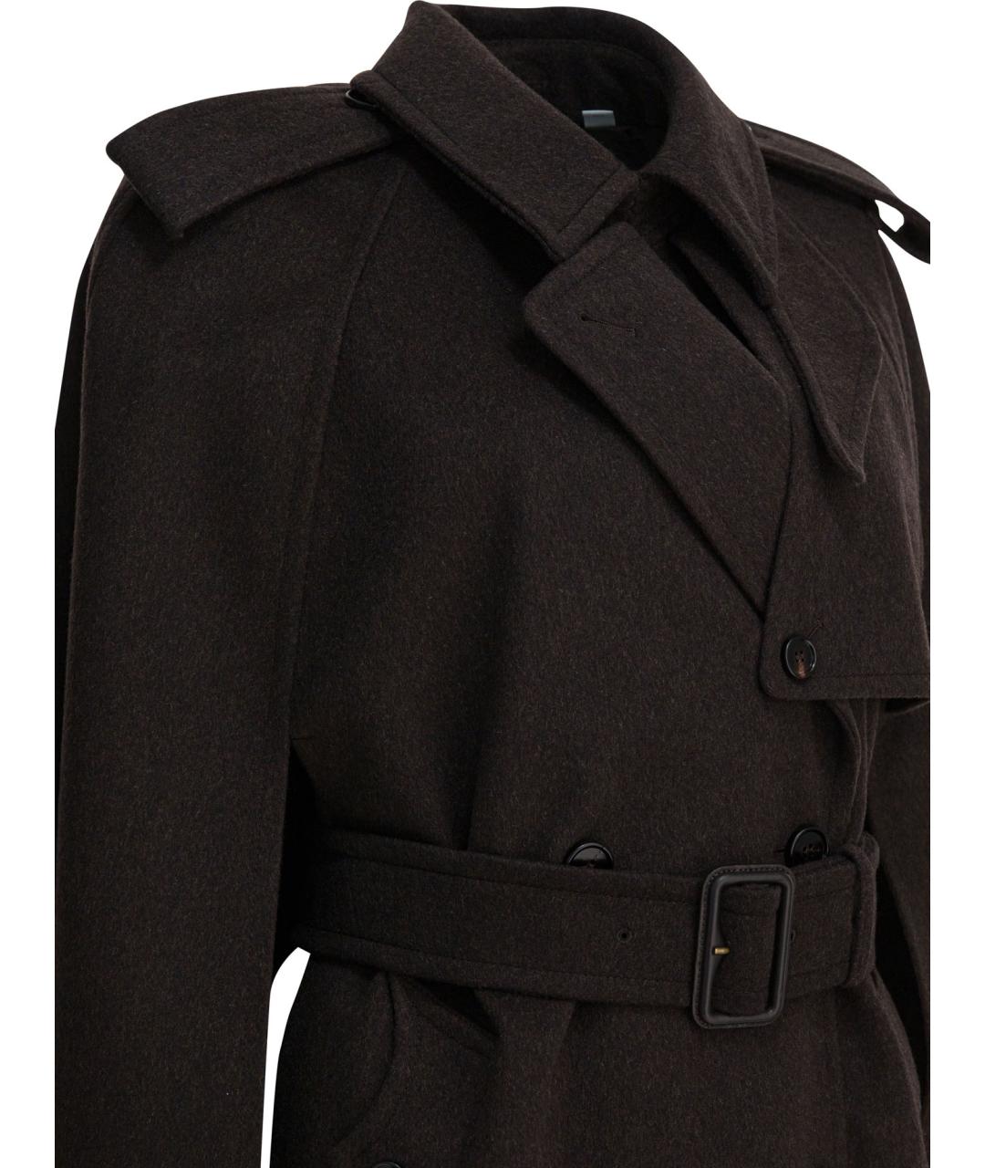 BURBERRY Коричневое кашемировое пальто, фото 4