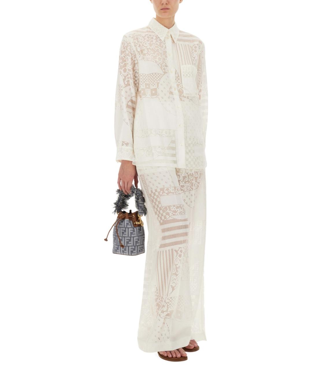 FENDI Белая вискозная рубашка, фото 3