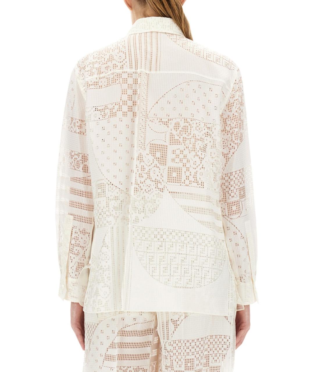 FENDI Белая вискозная рубашка, фото 4