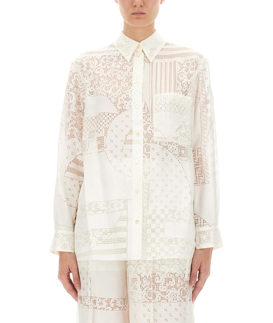 FENDI Белая вискозная рубашка, фото 2