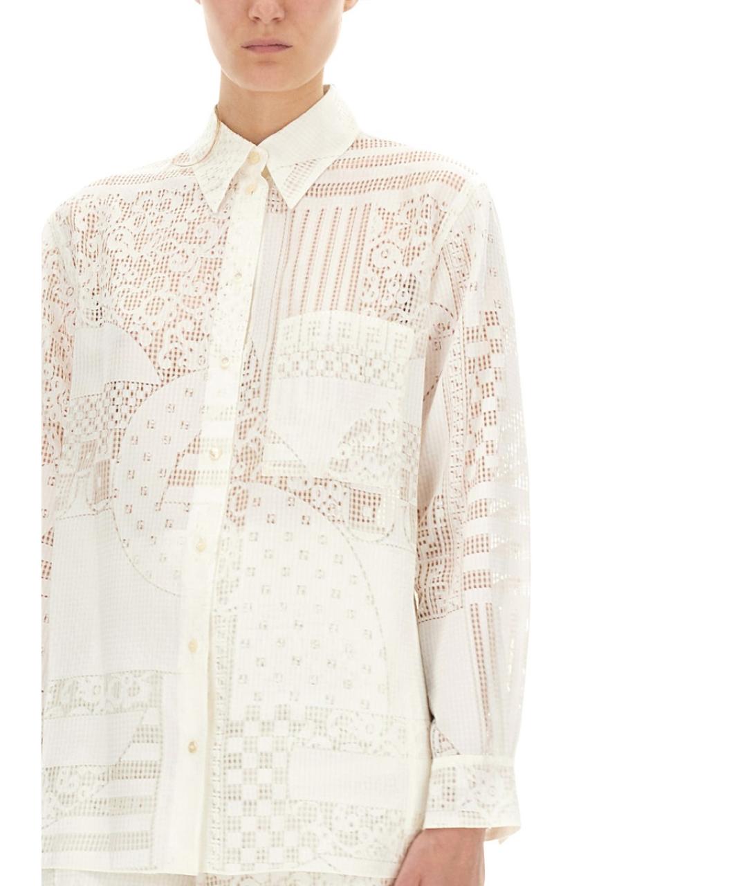 FENDI Белая вискозная рубашка, фото 5