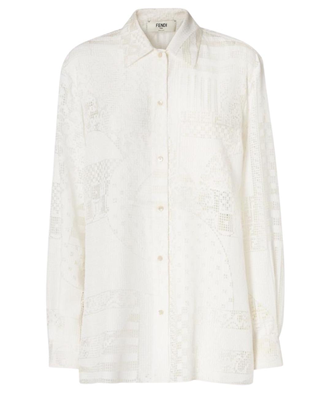 FENDI Белая вискозная рубашка, фото 1