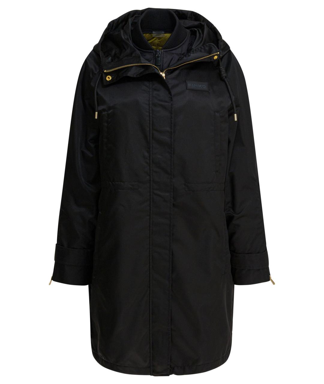 PINKO Черная полиэстеровая парка, фото 1