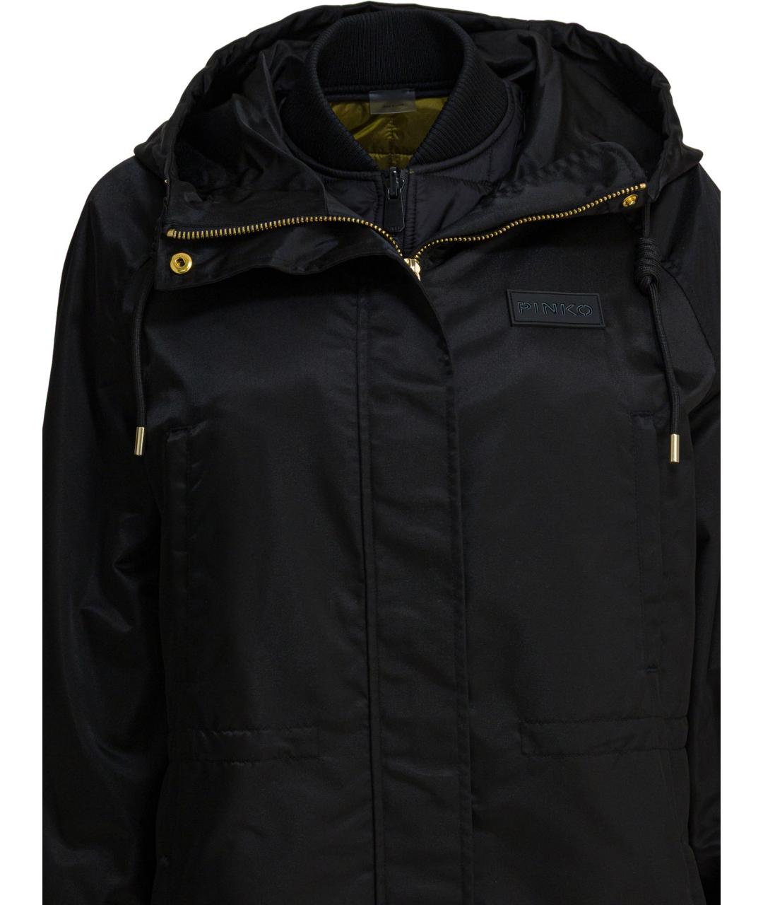 PINKO Черная полиэстеровая парка, фото 3