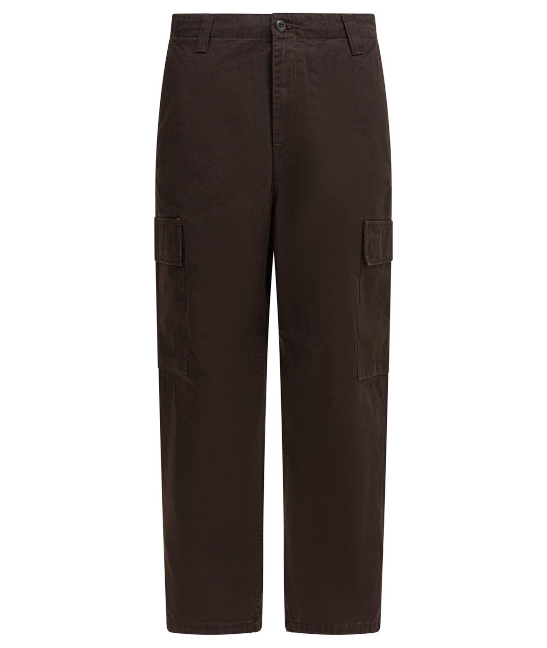 CARHARTT WIP Коричневые хлопковые повседневные брюки, фото 1